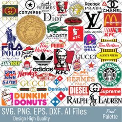 bundle famous brand logo svg, brand logo svg, famous brand svg, fashion brand svg, sport brand svg, sport fashion svg, f