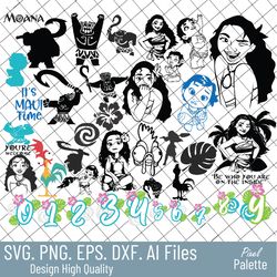 princess svg bundle layered cricut files, encanto, frozen, moana, ariel, elsa, stitch, toystory, tangled, pooh png files