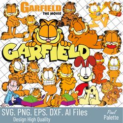 garfield bundle svg, cartoon svg, garfield svg, cat svg