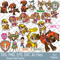 bundle pawpatrol svg, dog patrol svg, patrol bundle svg, dog bundle svg, dog clipart, patrol cartoon svg, dog toys svg,