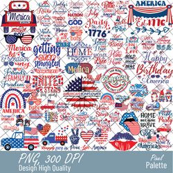 4th of july svg bundle, american patriotic independence day,  fourth of july png cricut cut file