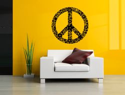 pacific sticker, international symbol of peace, anti-war and anti-nuclear movement, wall sticker vinyl decal mural art