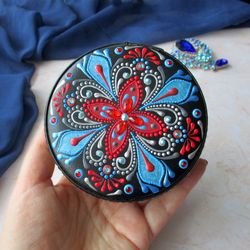 Travel Jewelry Case, Travel Jewelry Organizer For Women, Hand Painted Travel Jewelry Box, Jewelry Pouch Travel, Ring Box