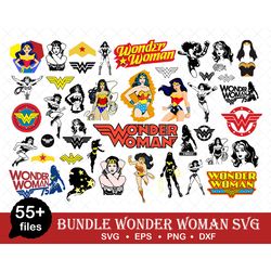 55 wonder woman svg, afro girl svg, afro queen svg, afro lady svg, curly hair svg, black woman, for cricut, for silhouet