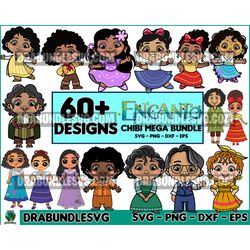 60 designs encanto characters bundle svg, encanto clipart svg, encanto chibi bundle, encanto printable t-shirt, encanto
