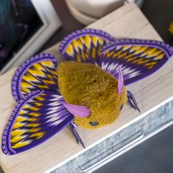 iris moth plush doll - handmade unique art toy - made to order