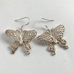 925 silver filigree butterfly earrings