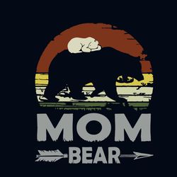 mom bear vintage svg, mothers day svg, mom svg, mom svg, mom bear svg, bear svg, vintage svg, happy mothers day svg, mom