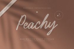 peachy handwritten script trending fonts - digital font