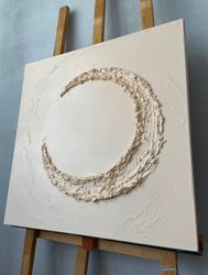 sculptural paintings minimalist gypsum contemporary artwork circle painting art