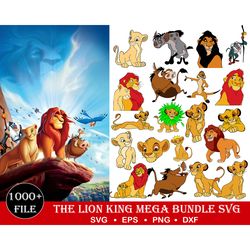 1000 the lion king svg, lion king svg bundle, simba svg, lion king silhouette, cricut file, cut file, printable file, ve