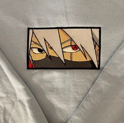 kakashi embroidered crewneck, naruto shippuden embroidered sweatshirt, inspired embroidered manga anime hood
