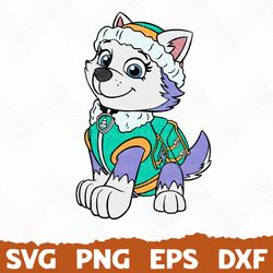 everest svg, paw patrol svg, dog patrol svg, patrol dog png, dog patrol logo, cartoon dog svg