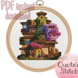 encanto animation cross stitch pattern pdf download punto cruz decoration for girl room colorfull home decor