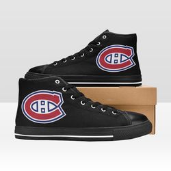 montreal canadiens shoes, high-top sneakers, handmade footwear