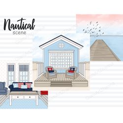 nautical landscape | marine clipart