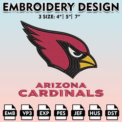 arizona cardinals embroidery files, nfl logo embroidery designs, nfl cardinals, nfl machine embroidery designs