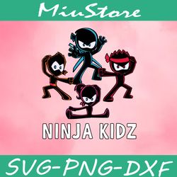 ninja kidz svg,png,dxf,cricut