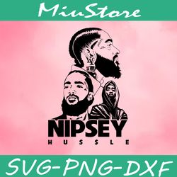 Nipsey Hussle Outline SVG,png,dxf,cricut