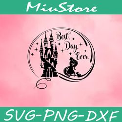 tangled best day ever svg, rapunzel and castle silhouette svg,png,dxf,cricut