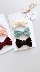 velvet hair bow velvet bows baby bows baby velvet headband baby gift velvet girl bow baby headbands baby hair bows clip