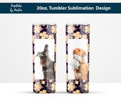 seamless watercolor clover rectangle photo tumbler wrap