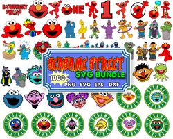 1000 sesame street svg, layered svg, cricut, cut files, digital vector file, cut file for cricut, eps, png, dxf, pdf