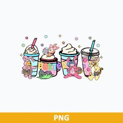 Easter Winnie The Pooh Coffee Png, Winnie The Pooh Coffee Png, Easter Coffee Cups Png, Easter Bunny Coffee Png