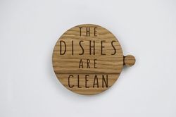 dishwasher reminder | dirty clean dishwasher magnet | wood kitchen sign | gift for homeowners | refrigerator magnet