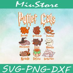 harry potter cats bundle svg,png,dxf,cricut