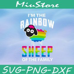 i'm the rainbow sheep lgbt svg,png,dxf,cricut