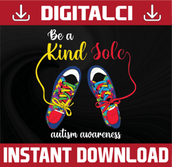 be a kind sole autism awareness rainbow trendy png, autism awareness png, autism digital, autism awareness png bundle,