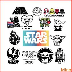 baby yoda bundle svg, star wars svg, baby yoda sticker, baby yoda