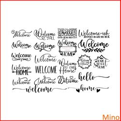 welcome svg bundle, welcome sign svg, welcome to our home svg,