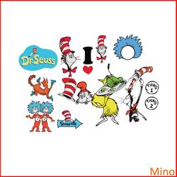 dr seuss bundle svg, green ham svg files, one thing svg