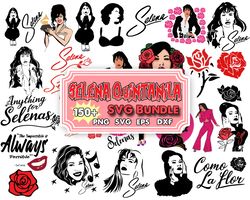 150 selena quintanilla bundle layered files, svg for cricut, sublimation files, instant download