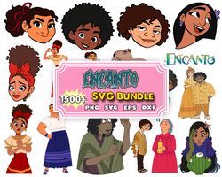 1500 encanto svg, encanto bundle svg, encanto clipart, vibrant images for encanto cake toppers, birthday shirts, and mor