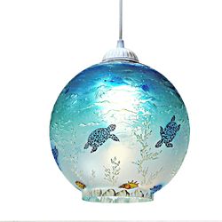 Pendant Light Ball Lamp  hand painted glass, glass art, glass painting, stained glass, home decoration
