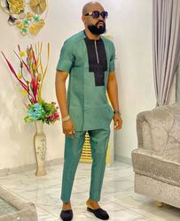 men african clothing/men african top and down/men african weddings wear/men african kaftan wear