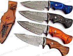 hunting knife fixed blade custom handmade damascus steel personalized wedding /anniversary/valentine's day gift,