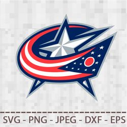 Columbus Blue Jackets SVG PNG JPEG  DXF Digital Cut Vector Files for Silhouette Studio Cricut Design