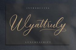 wyattruly luxury script trending fonts - digital font