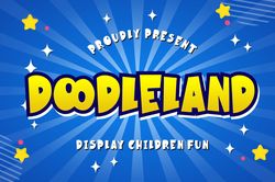 doodleland display fun children trending fonts - digital font