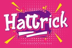 hattrick fun children typeface trending fonts - digital font