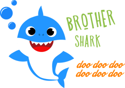 borther baby shark svg, baby shark cricut svg, baby shark clipart svg digital download