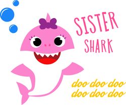 baby shark svg, sister shark cricut svg, baby shark clipart file cut digital download