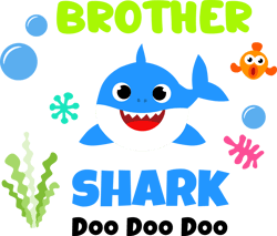 baby shark svg, brother shark cricut svg, baby shark clipart file cut digital download