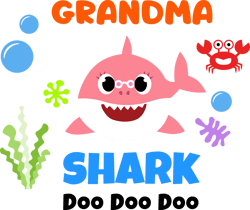 baby shark svg, grandma shark cricut svg, baby shark clipart file cut digital download