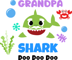 baby shark svg, grandpa shark cricut svg, baby shark clipart file cut digital download