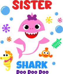 baby shark svg, baby shark cricut svg, sister shark clipart file cut digital download